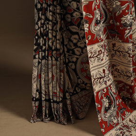 Black - printed cotton nellore kalamkari saree 59