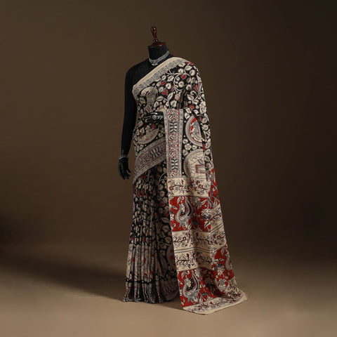 Black - printed cotton nellore kalamkari saree 59