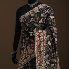 Black - printed cotton nellore kalamkari saree 67
