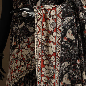 Black - printed cotton nellore kalamkari saree 67