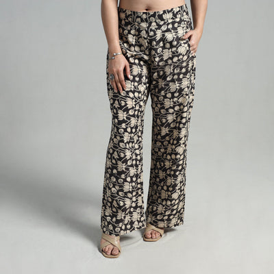 Buy Block Printed Cotton Pedana Kalamkari Palazzo