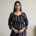 Block Printed Cotton Straight Ajrakh Kurta for Women