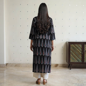 Block Printed Cotton Straight Ajrakh Kurta for Women
