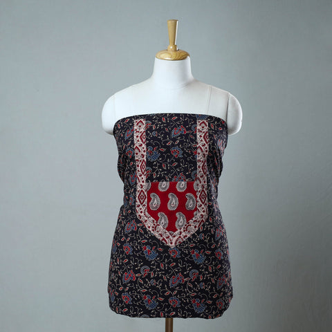  Block Print Cotton Ajrakh Kurta Material 