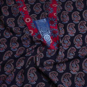  Block Print Cotton Ajrakh Kurta Material Online