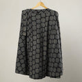 Black - printed cotton wrap around skirt 05 - handcrafted