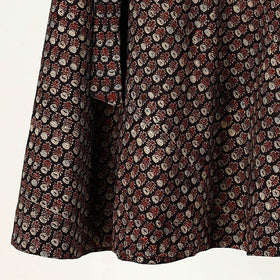  Ajrakh Block Printed Cotton Wrap Around Skirt 