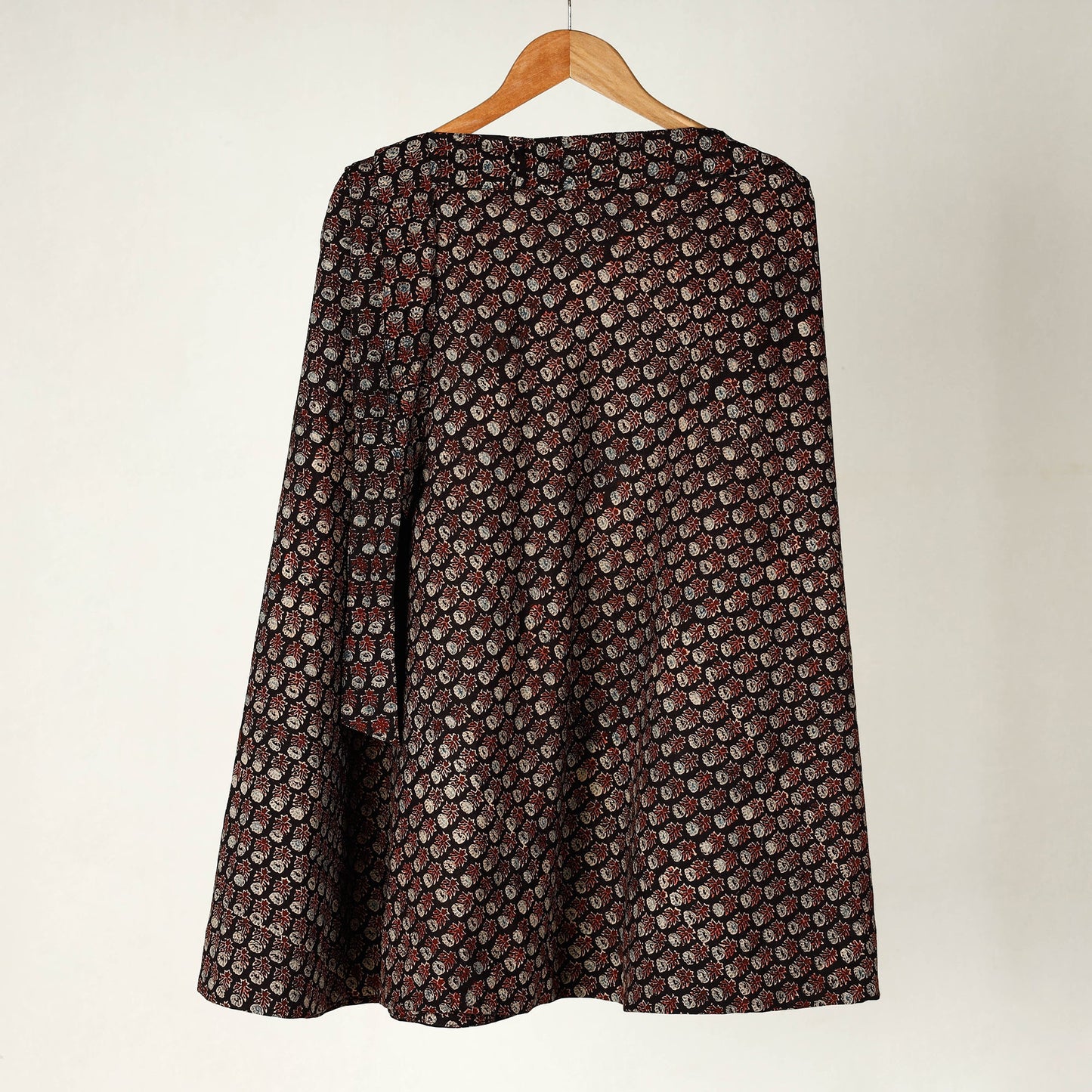  Ajrakh Block Printed Cotton Wrap Around Skirt 