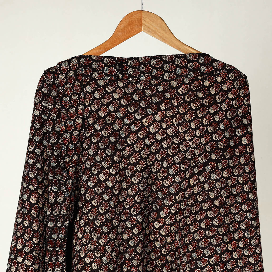  Ajrakh Block Printed Cotton Wrap Around Skirt 