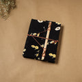 Printed fabric cover handmade paper notebook with thread