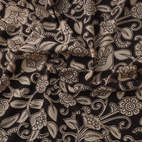 Black Printed Kalamkari Cotton Fabric