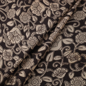 Black Printed Kalamkari Cotton Fabric