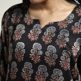  Ajrakh Block Printed Modal Silk Kurta with Palazzo Set 