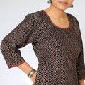  iTokri Casuals - Ajrakh Block Print Cotton Long Kurta 