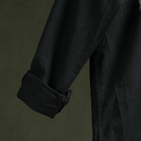 Black - pure cotton full sleeve tie-dye men shibori shirt