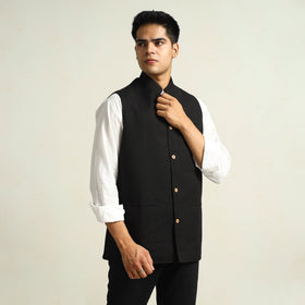  Pure Cotton Handloom Men Nehru Jacket 07 