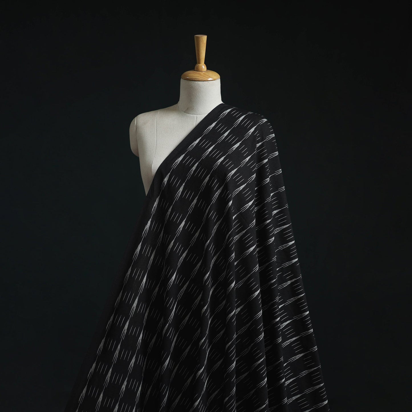 Pure cotton pochampally ikat fabric 03 - handcrafted