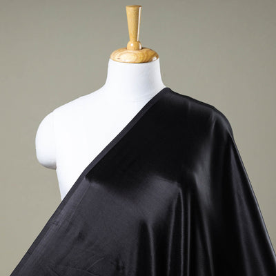 Black - pure mashru silk plain fabric (width - 46 in) 06