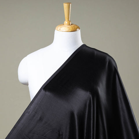 Black - pure mashru silk plain fabric (width - 46 in) 06