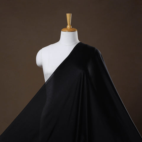 Black - pure mashru silk plain fabric (width - 46 in) 12