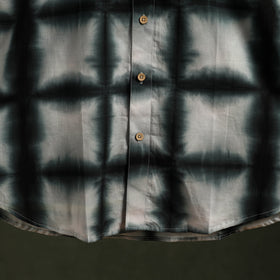 Pure mul cotton half sleeve tie-dye men shibori shirt 02