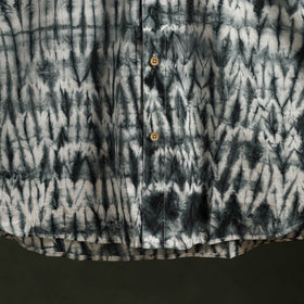 Pure mul cotton half sleeve tie-dye men shibori shirt 07