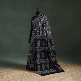 Pure mul cotton hand block batik print saree 41