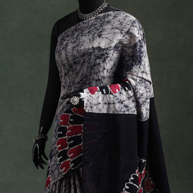 Pure mul cotton hand block batik print saree 93