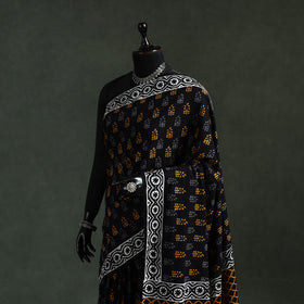 Pure mul cotton hand block sanganeri print saree 56