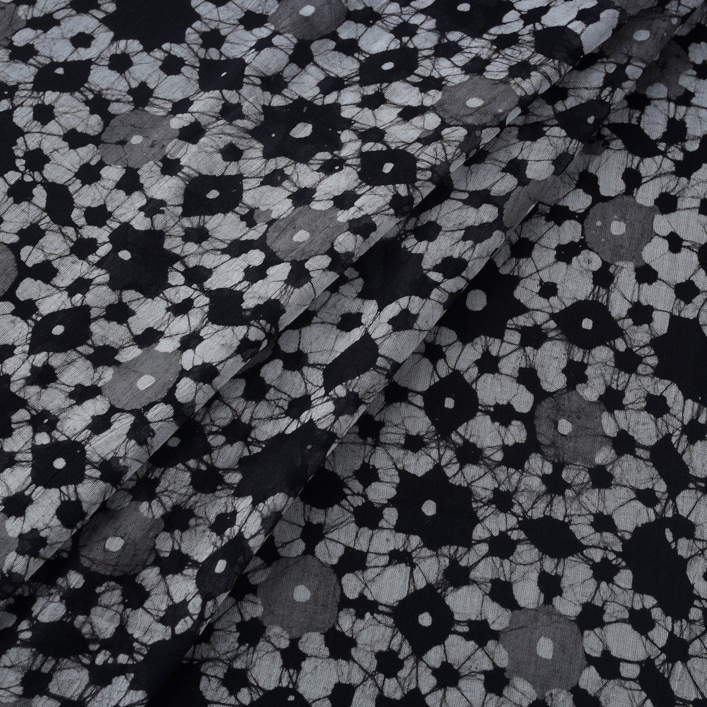 Pure mul cotton kutch hand batik fabric 10 - handcrafted