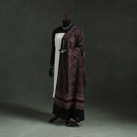 Black - pure mul cotton kutch hand block print natural dyed