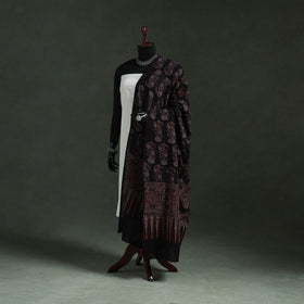Black - pure mul cotton kutch hand block print natural dyed