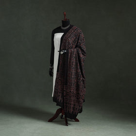Black - pure mul cotton kutch hand block print natural dyed