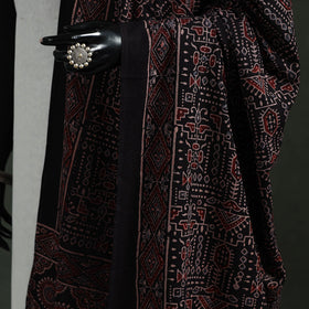 Black - pure mul cotton kutch hand block print natural dyed