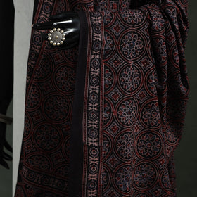 Black - pure mul cotton kutch hand block print natural dyed