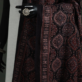 Black - pure mul cotton kutch hand block print natural dyed