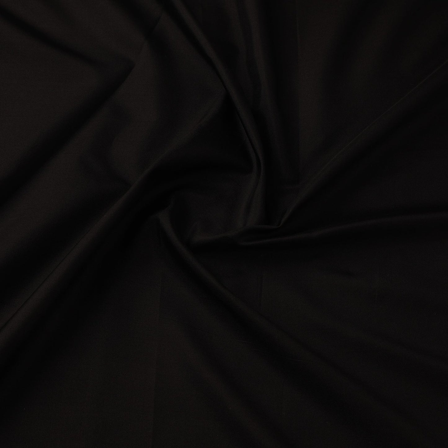 Black - pure silk plain fabric 05 - handcrafted
