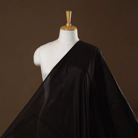 Black - pure silk plain fabric 05 - handcrafted