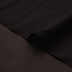 Black - pure silk plain fabric 05 - handcrafted