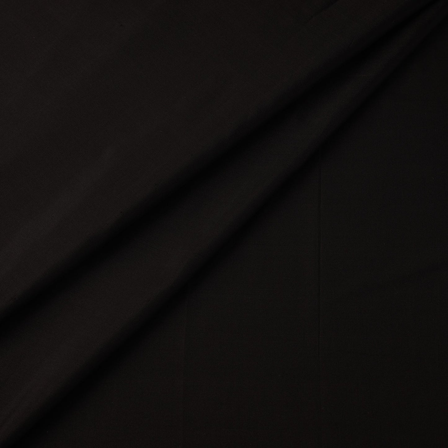 Black - pure silk plain fabric 05 - handcrafted