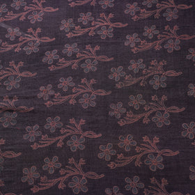 Black - pure wool handloom natural dyed fabric 09