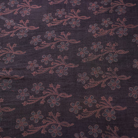 Black - pure wool handloom natural dyed fabric 09