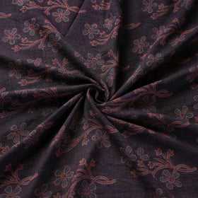 Black - pure wool handloom natural dyed fabric 09