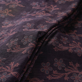 Black - pure wool handloom natural dyed fabric 09