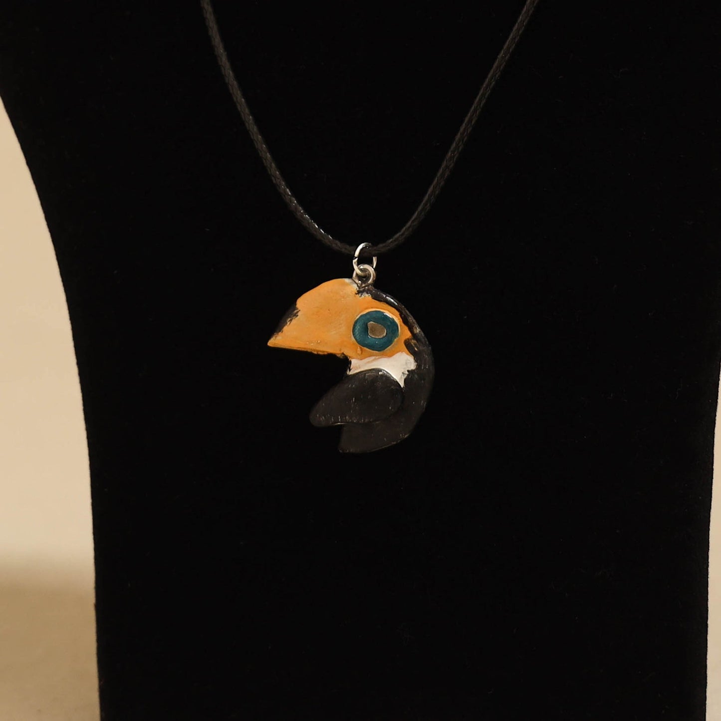 Quirklets handpainted clay pendant necklace 27 - handcrafted