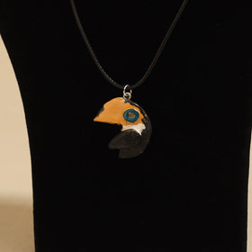 Quirklets handpainted clay pendant necklace 27 - handcrafted