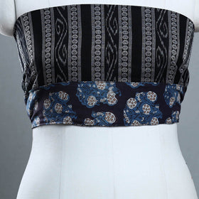 Black - Rangoli Cotton Sambalpuri Ikat Blouse Material 05
