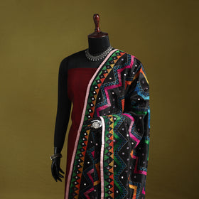 Ranihati chanderi silk zig zag hand embroidery dupatta 04