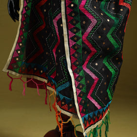 Ranihati chanderi silk zig zag hand embroidery dupatta 07