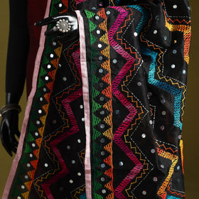 Ranihati chanderi silk zig zag hand embroidery dupatta 08